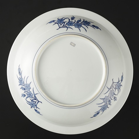 Japan Pottery Net / 色鍋島青海波宝尽くし文五寸高台皿